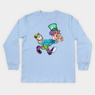 Mad Hatter Takes Acid, Alice In Wonderland Kids Long Sleeve T-Shirt